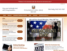 Tablet Screenshot of foundationonebank.com